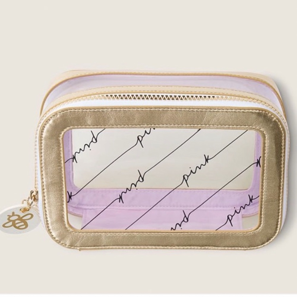 VS Pink Honey Glow Beauty Bag - makeup / cosmetics bag